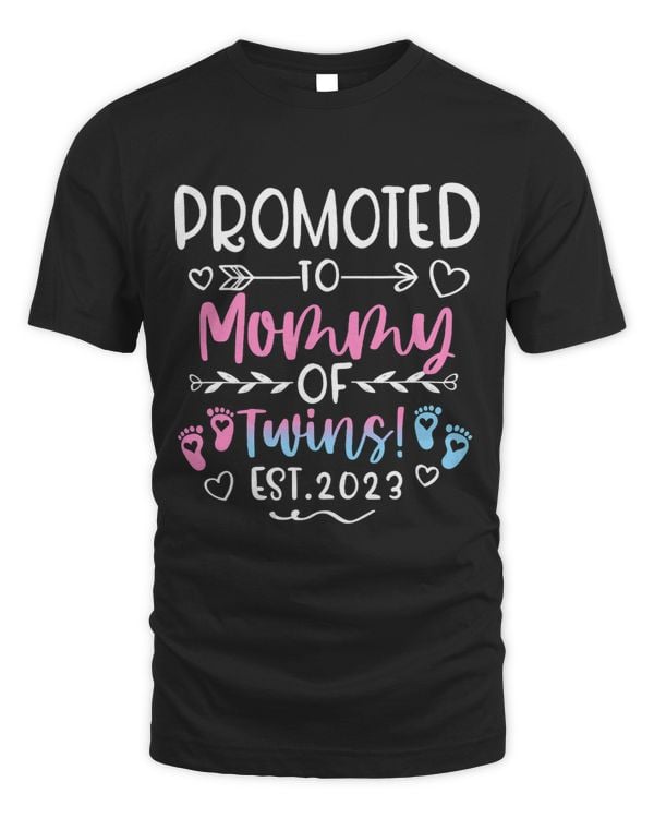 Promoted to Mommy of Twins Est 2023 Girl Boy Gender Reveal