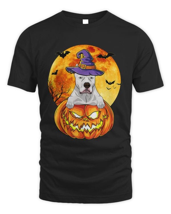 Dogo Argentino Witch Pumpkin Halloween Dog Lover Funny 41