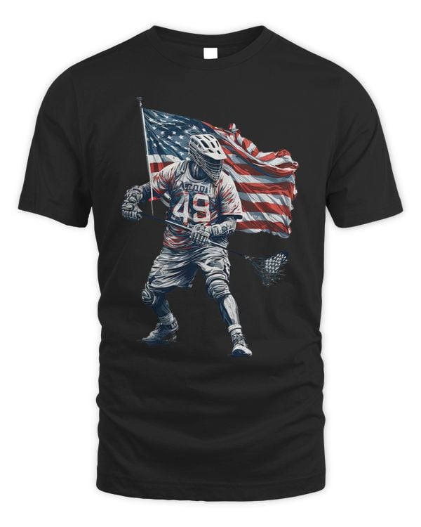 Lacrosse US Flag Lacrosse Player Helmet sticks men woman 1