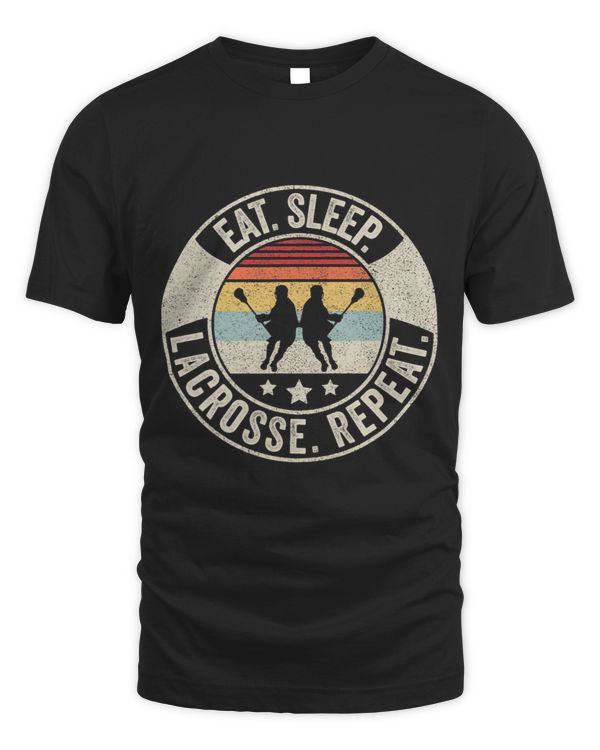 Lacrosse Vintage Retro Eat Sleep Lacrosse Repeat Sports Team 1