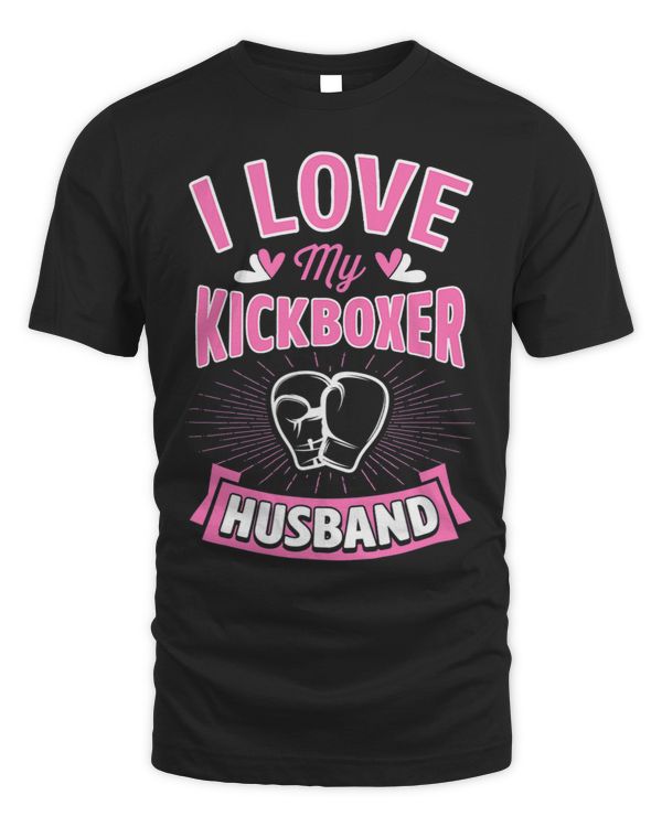 Mens I Love My Kickboxer Husband Cute Matching Married Couplee