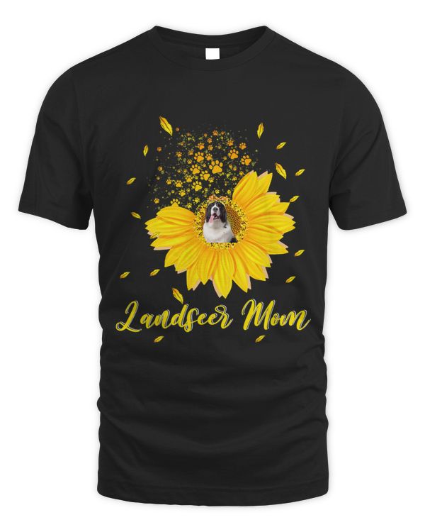 Landseer Mom Happy Mothers Day Sunflower Floral Dog Lover