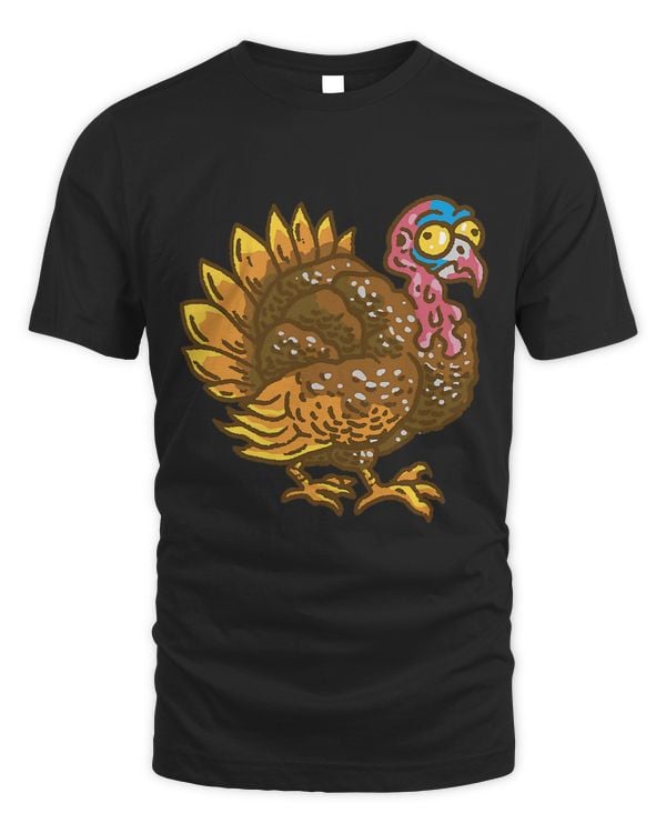 Laughing turkey in comic style for men women children