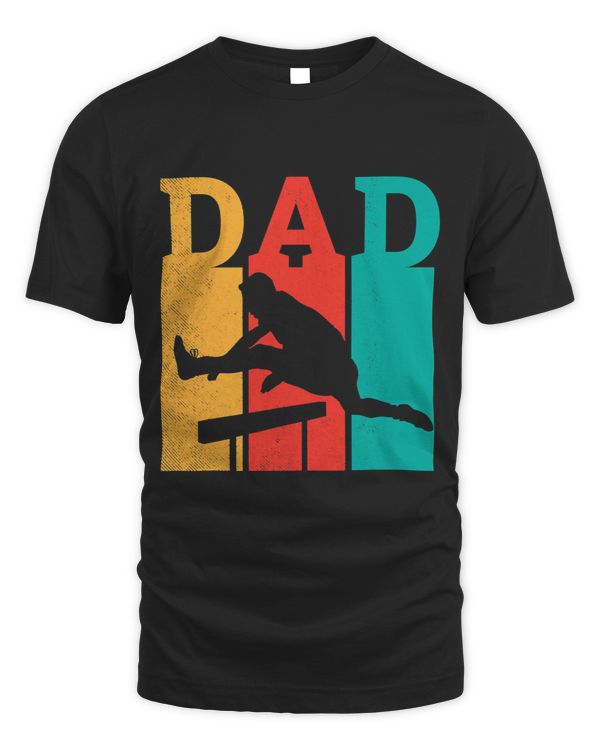hurdles cool retro art DAD graphic theme perfect for papa