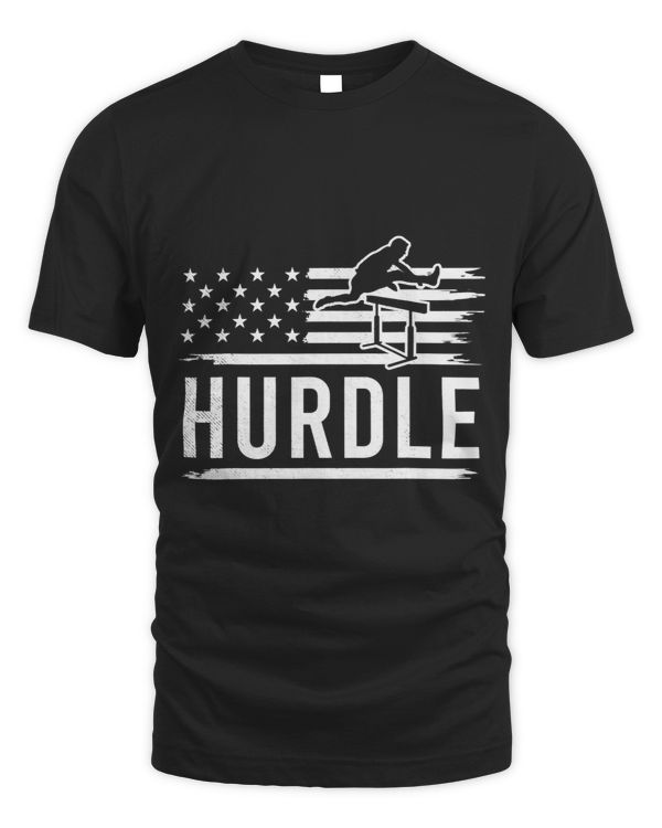 hurdles flag patriotic theme arts
