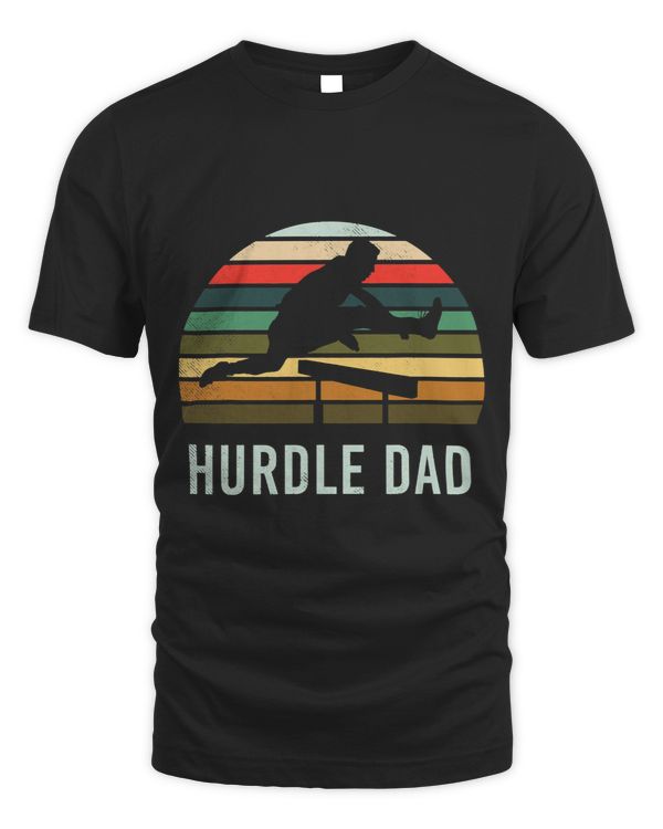 hurdles retro sunset graphic drawing theme