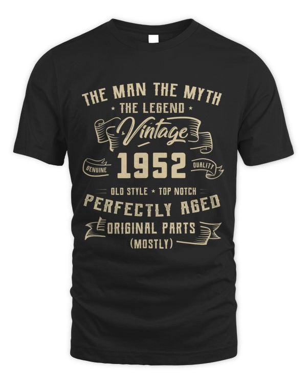 Mens Man Myth Legend 1952 71st Birthday Tee For 71 Years Old