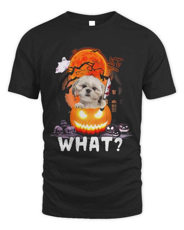 Shih Tzu What Funny Shih Tzu With Knife Killer Halloween