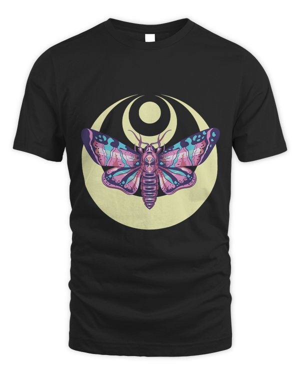 Moth And Crescent Moon Witchy Pastel Goth Witchy Celestial 24