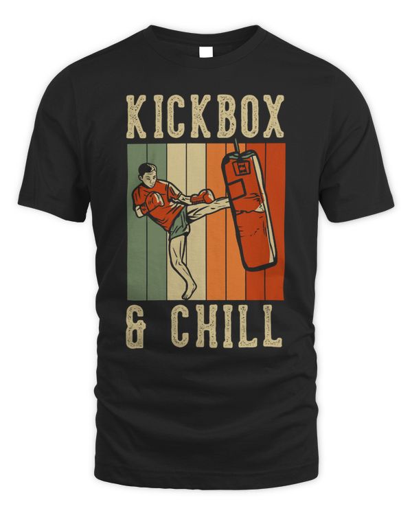 Kickbox And Chill Funny Retro Vintage Style Kickboxing