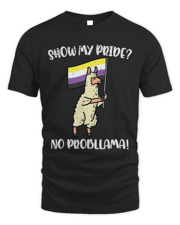 Show My Pride No Probllama Llama Nonbinary Flag Enby Pride