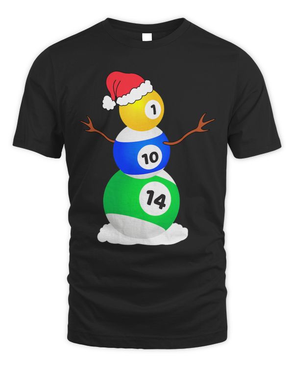 Billiards Christmas Snowman Shirt Pool Player Christmas Pjs