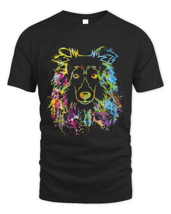 Splash Art Sheepdog Artistic Dog Lover Whisperer