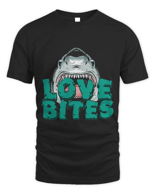 Love Bites Shark Love Happy Valentines Day Wife Husband Art