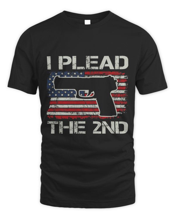 I Plead The 2nd Amendment Pro Gun Pistol USA Gun Flag