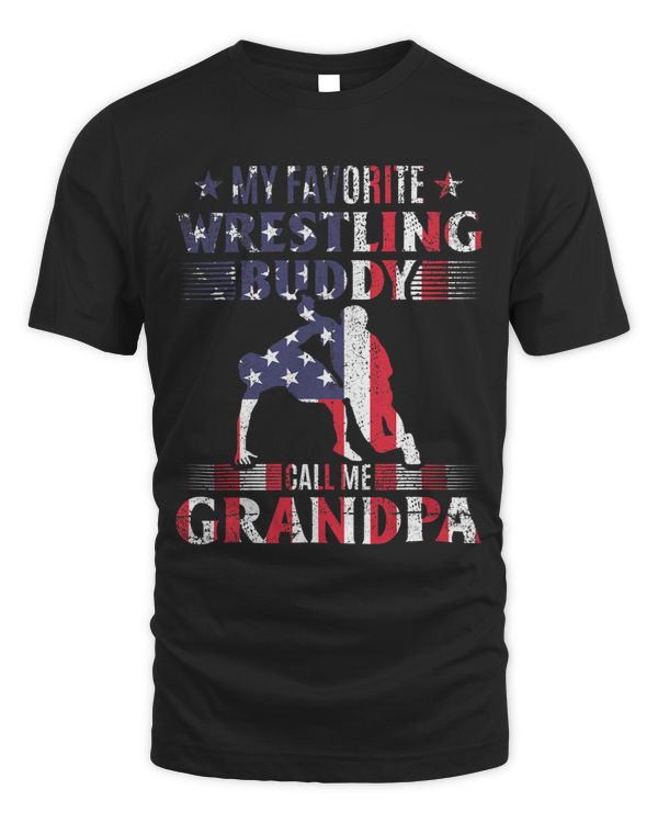 Mens My Favorite Wrestling Buddy call me Grandpa I Wrestling