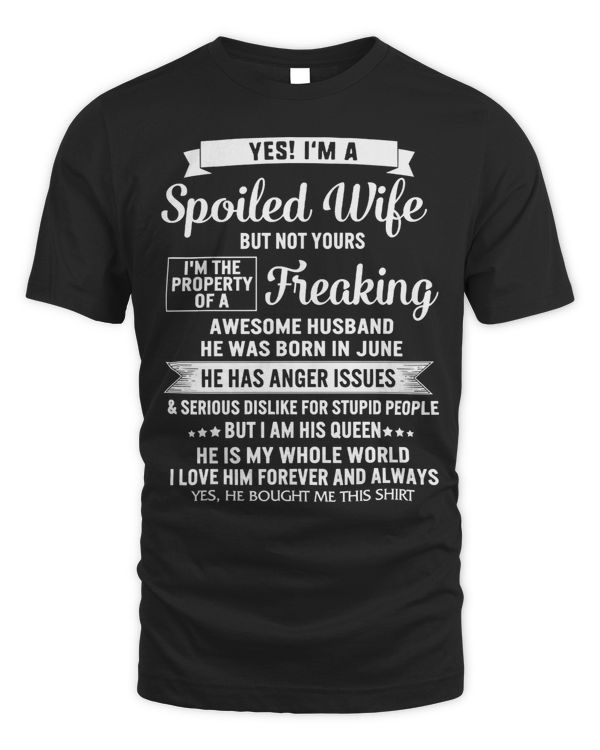 Husband Family Wife Yes Im Spoiled Wife Property Of Awesome Husband Born In June His Queen Romantic Couple