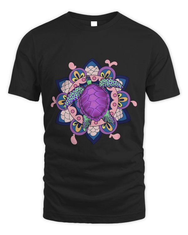 Pretty Mandala Ocean Animal Maori Tribal Hawaiian Turtle