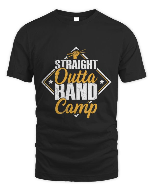 Straight outta band camp Design for a Marching band drummer