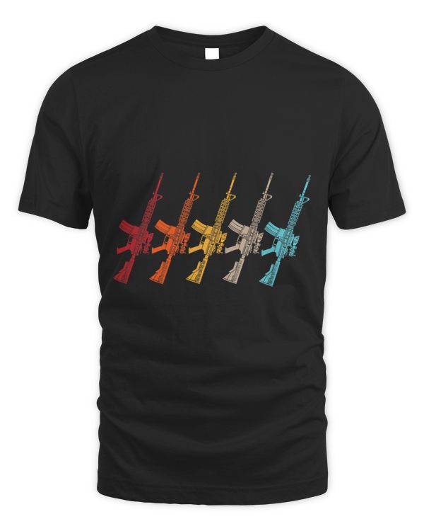 Retro Riffle Guns Funny Colorful 80s 70s 60s Vintage Gun