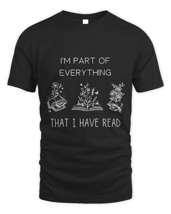 Part Of Everything I Read Minimal Floral Bookworm Librarian