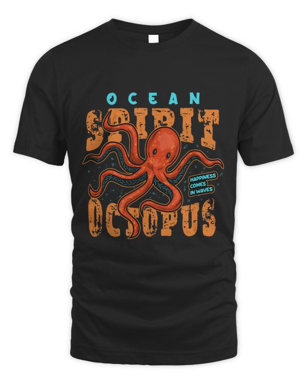 Ocean Spirit Octopus Vintage Nautical Tees Design