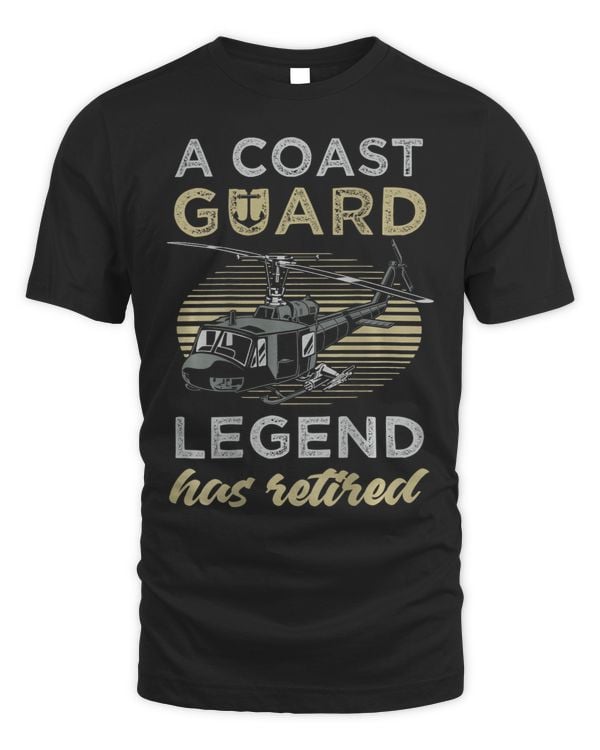 Mens Backprint A coast guard legend has retired