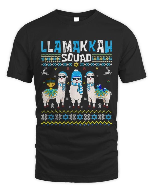 Llamakkah Squad Funny Jewish Hanukkah Ugly Christmas Sweater 120
