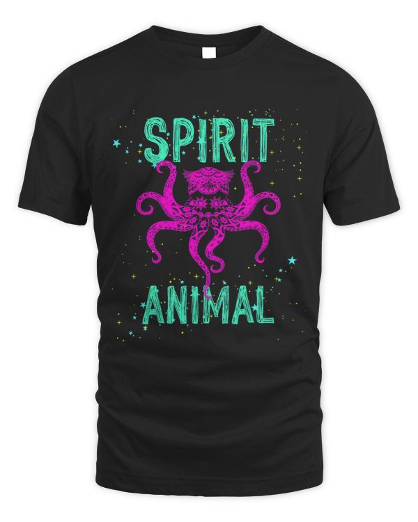 Spirit Animal Octopus Lover Pink Animals Comfort Cute Colors