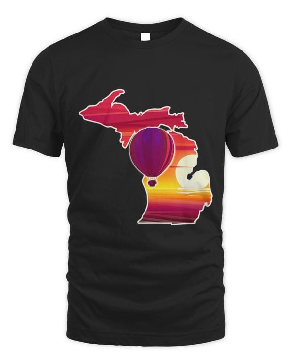 Ballooning Lover State of Michigan Apparel Hot Air Balloon