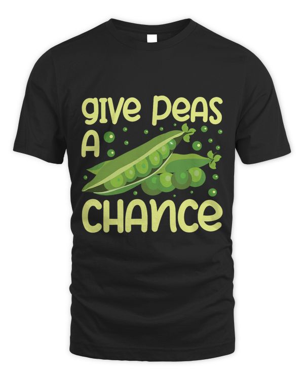 Give Peas A Chance Funny Veggie Veganism Food