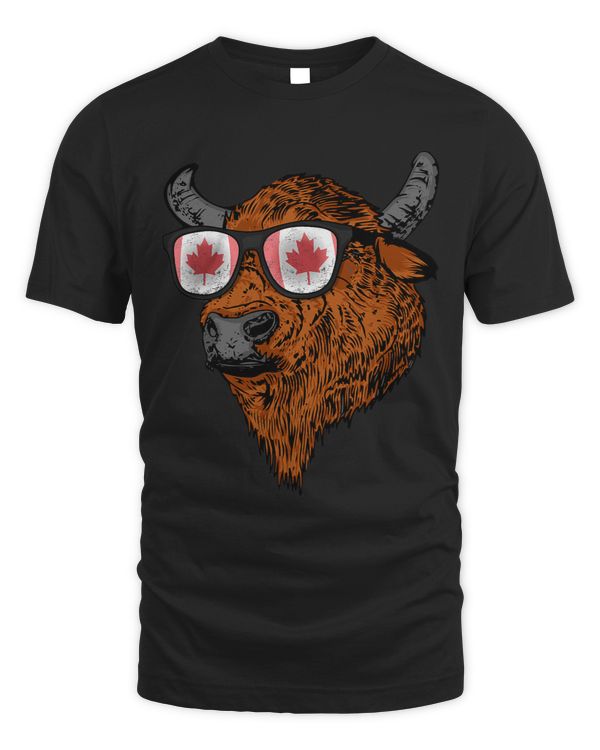 Buffalo Canadian Flag Canada National Park Bison