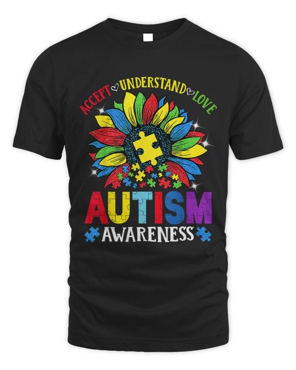 Sun Flower Accept Understand Love Autism Awareness Month