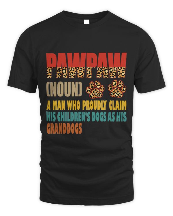 Paw Grandpa Definition Proudly Claims Granddogs Paw Leopard