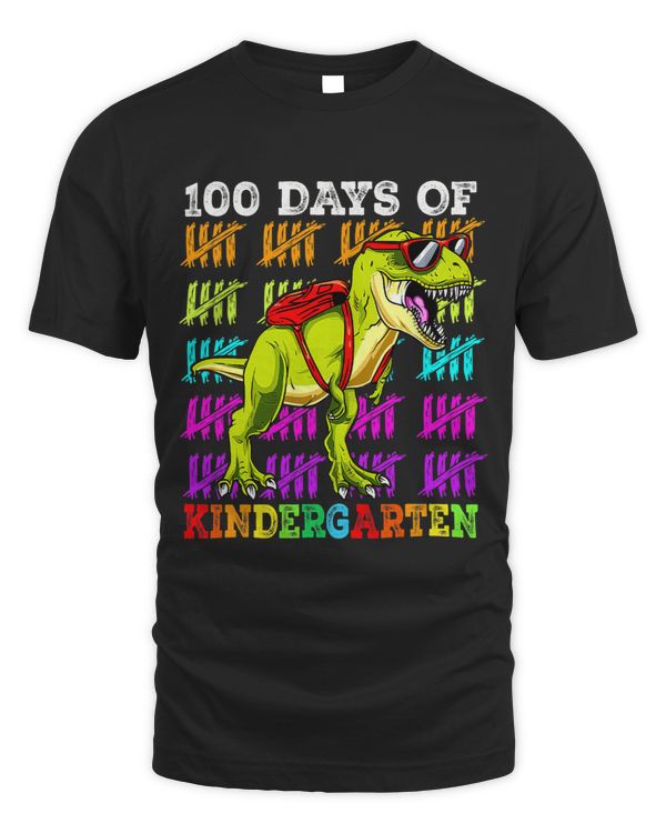 100 Days Of Kindergarten T Rex 100th Day of School Trex Boys