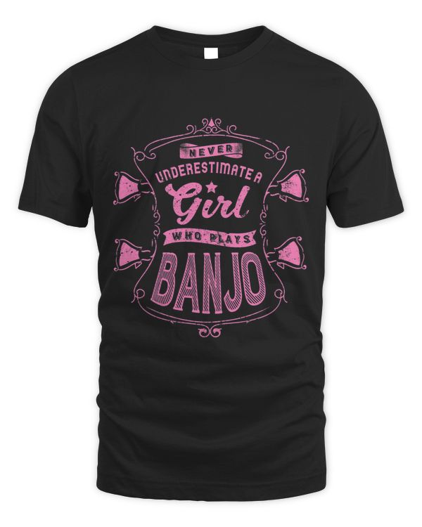 Banjo Player Bluegrass Musician Vintage Look
