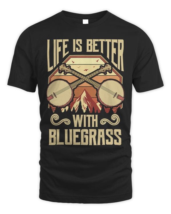 Banjo Vintage Retro Bluegrass Music Fans Banjo Player