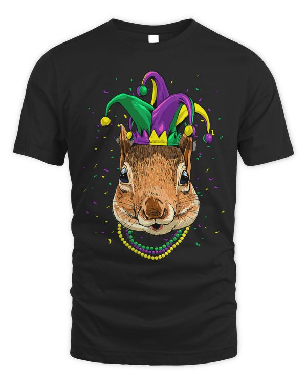 Squirrel Animal Lover Cute Mardi Gras Carnival Jester