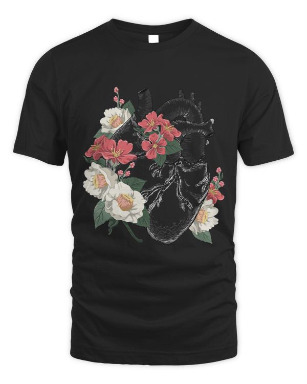 Anatomical Heart and Flowers Anatomy Heart Cute Cardiologist
