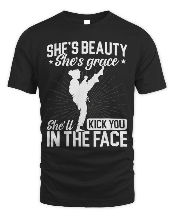 Karate Girl Shes Beauty Shes Grace Shell Kick Black Belt