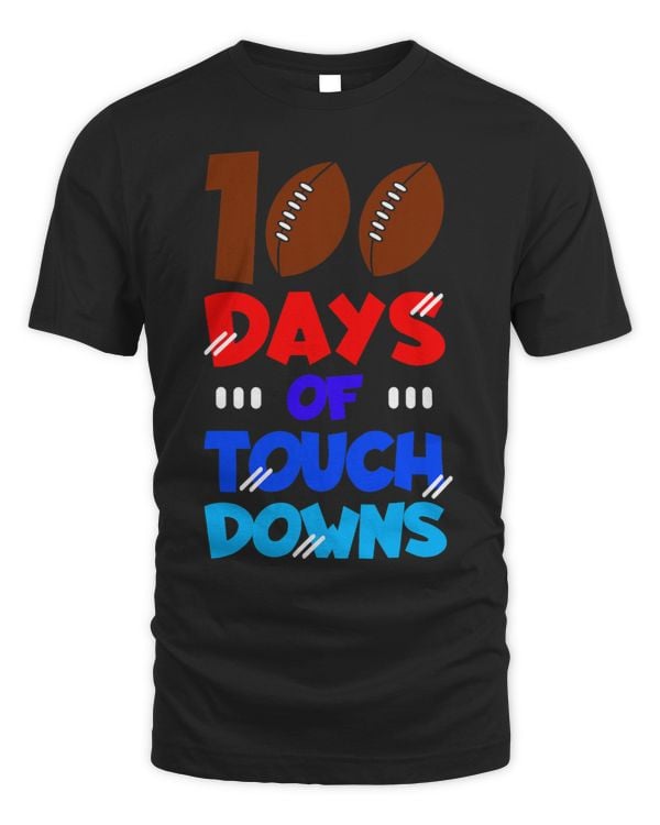 100 Days Of Touch Downs American Football Player Coach