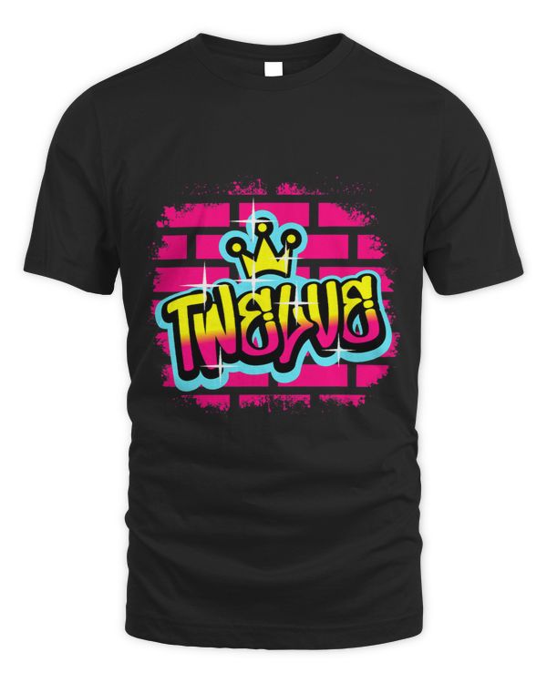 12 Year Old 12th Birthday Graffiti Air Brick Styled Boy Girl 3