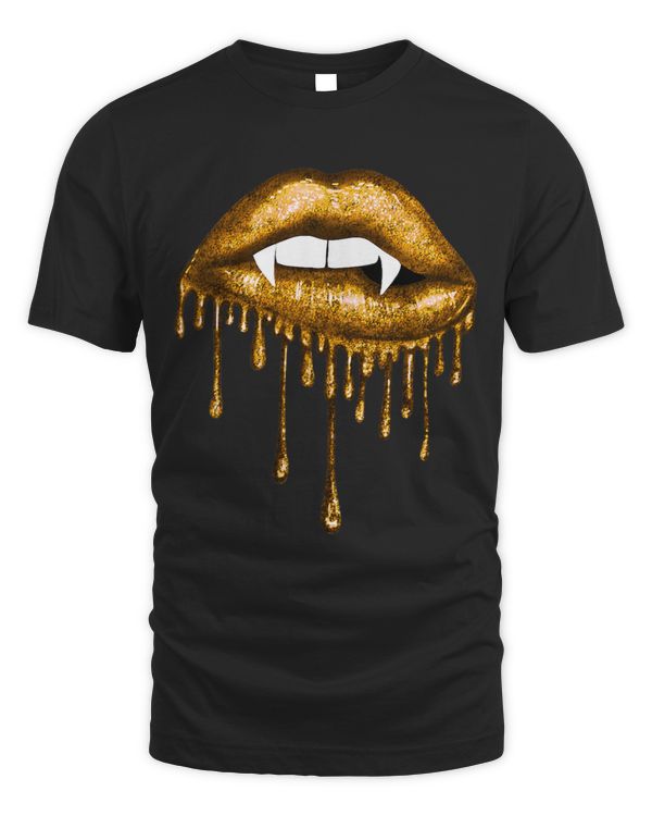 Dripping Lips Vampire Drip Graphic Airbrush Graffiti Print