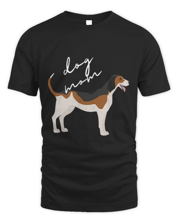 Black White Tan American Foxhound Dog Mom Woman