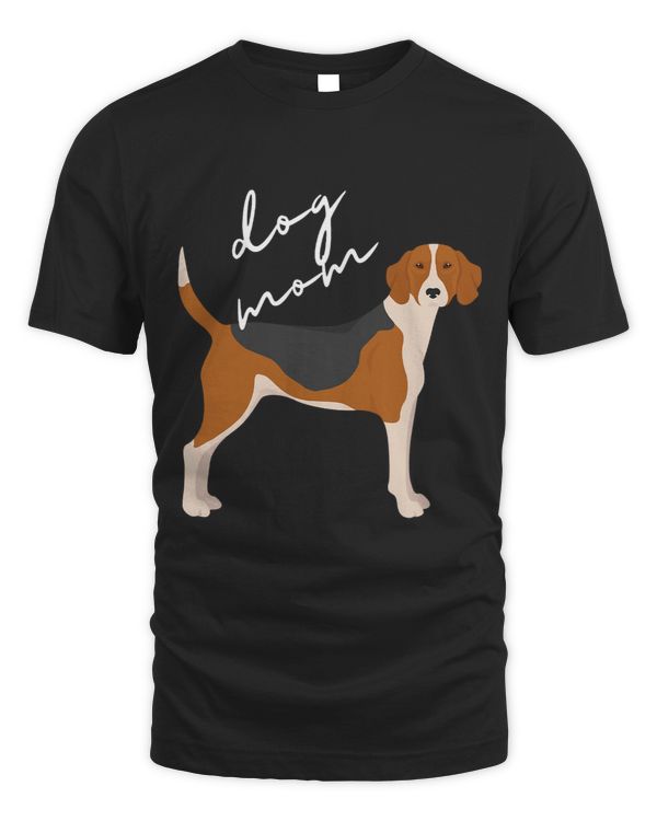 Black White Tan English Foxhound Dog Mom Woman