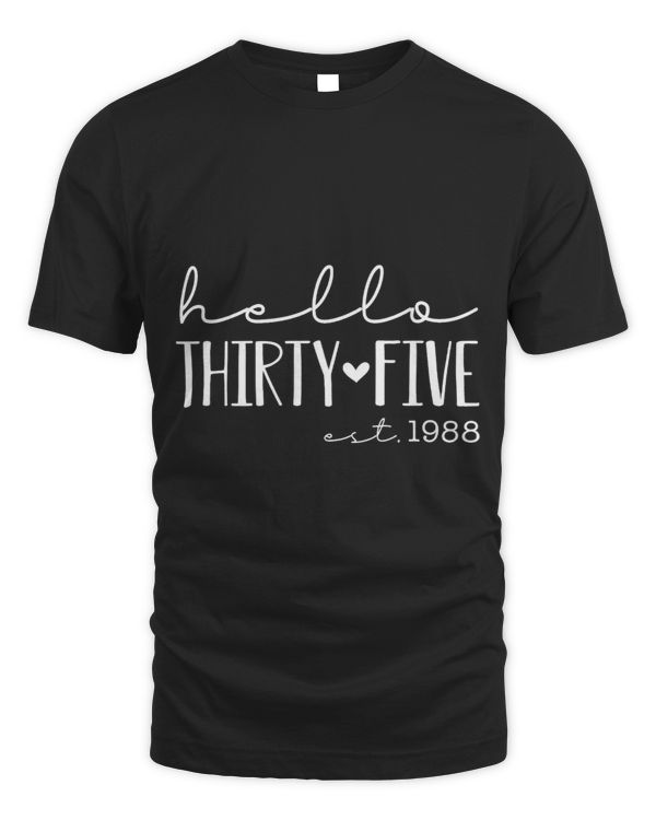 Hello Thirty Five EST 1988 Born in 1988 Turning 35
