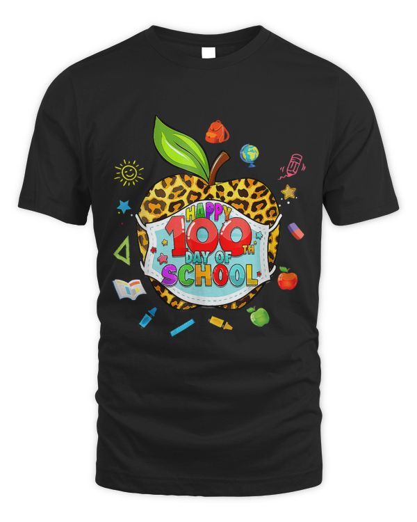100th Day Of School Virtual Apple Leopard Mask Teachers