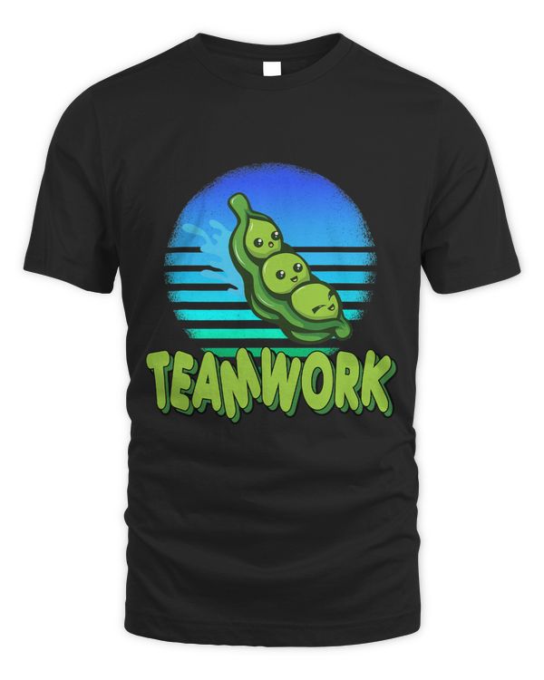 Funny Peas Team Vegan Vegetarian Comicstyle