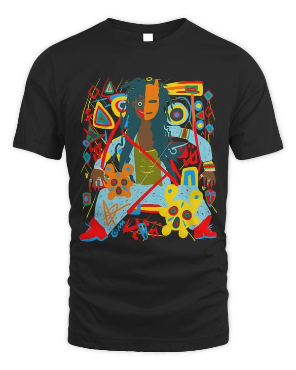 African Graffiti Outsider Art Abstract Black Woman Graphic