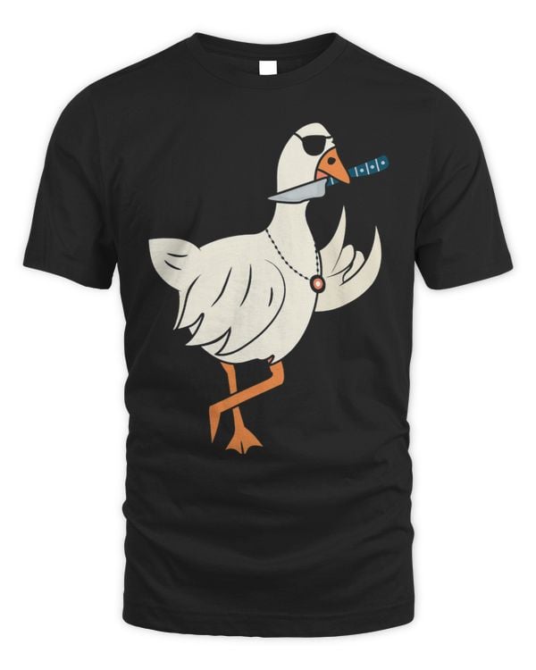 Funny Duck Goose Bird And Knife Design For Men Women Gooses